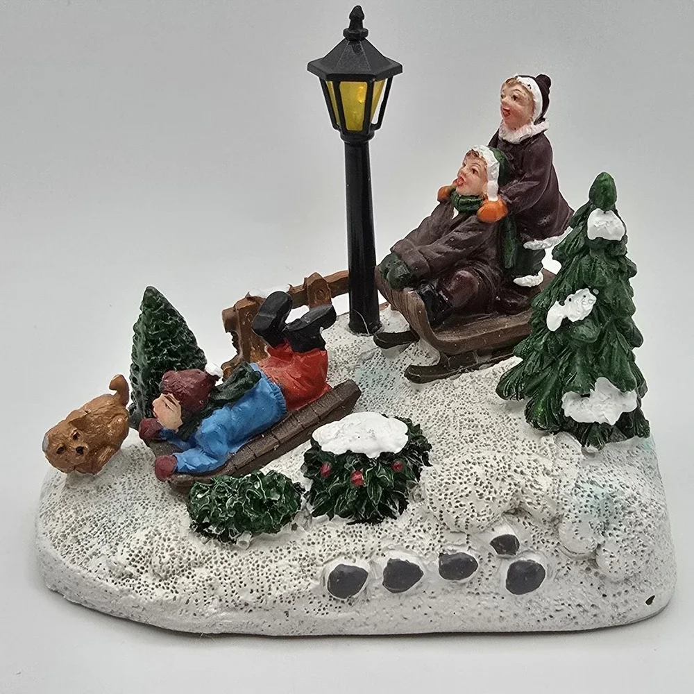 St. Nicholas Square Collection Accessories Children Sledding Lights Up READ